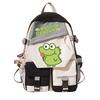 Personalized niche little crocodile expression bag schoolbag 2024 cross-border campus popular student schoolbag casual and simple