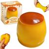 Křupavý karamelový pudink mačkací hračka Měkká squishy míček na odbourání stresu Tvarovatelná roztomilá dezertní hračka pro dospělé děti