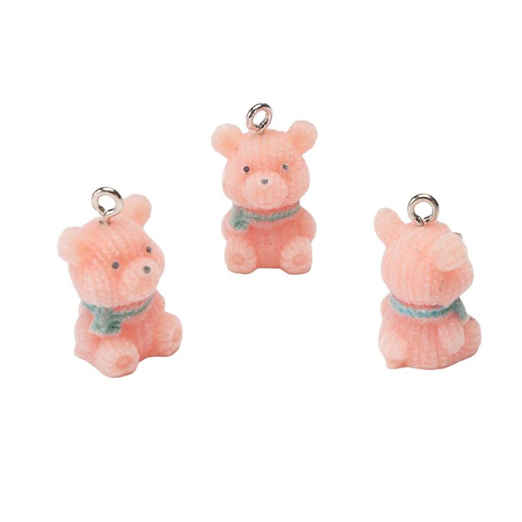 1 pièce Pendentif Animal Mignon Dessin Animé Pendentif Animal Velours Pendentif Charme Tridimensionnel Porte-clés Pendentif Pendentif Sac à Dos Accessoires de Bijoux DIY