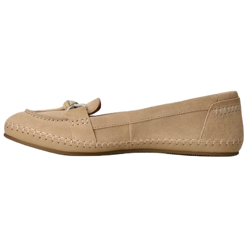 UGG Fashion Cow Split Leather Versatile Slip-On Casual Shoes Women shoes Mustard 1178870-MDSD