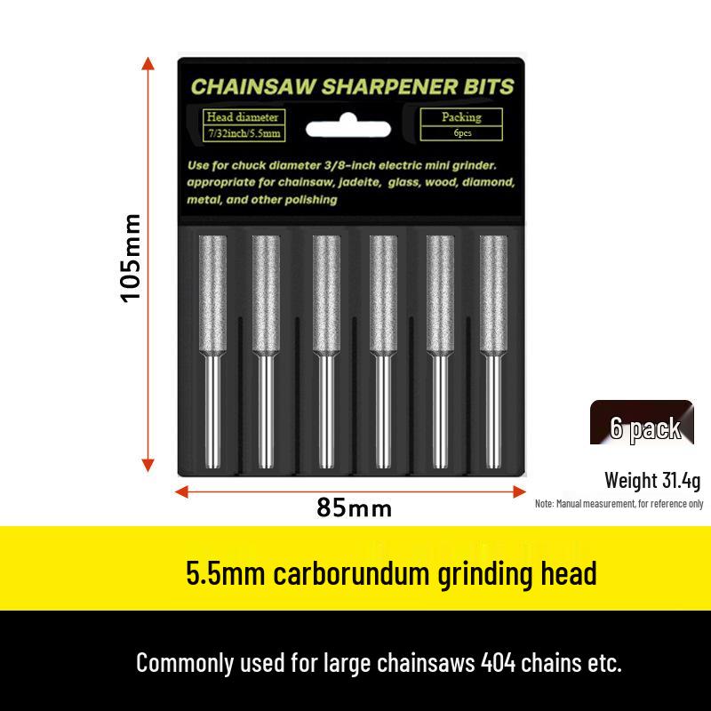 Electric Chainsaw Chain Sharpener Set with Abrasive Grinding Heads