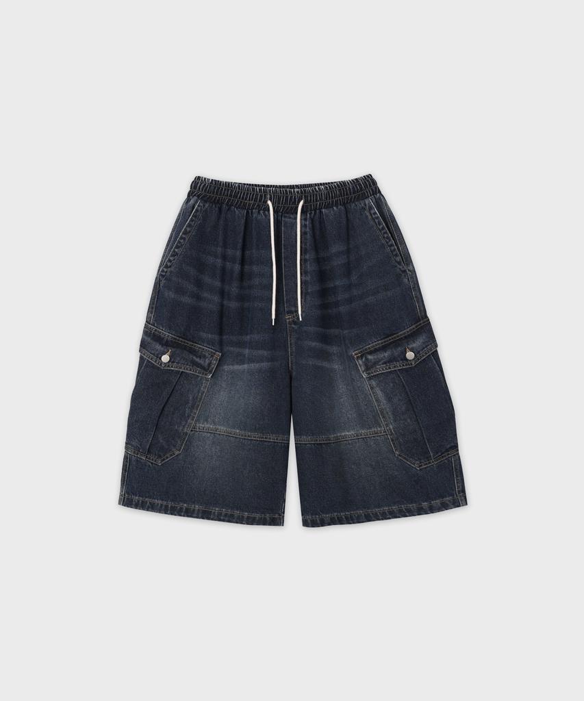 Peulojegteusseuli Signature Cargo Bermuda Pants [Dark Blue]_Hb2115