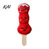 Durable Kitten Teething Toy Plush Cat Chew Toy, Sugarcoated Haws Stick Design, Cute Simulation Food Toys Stuffed for Indoor Cats Biting,