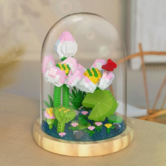 Excellent Flowers Building Toys Smooth Surface Bonsai Flower Block Set