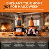 Small Car Interior Decorations Halloween Gnome Decoration, Spooky Orange Black Spider Web Boo Swedish Tomte Party Table Centerpieces Elf Figurine,