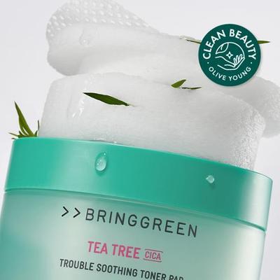 Bring Green Tea Tree Cica Trouble Soothing Toner Pad 90 Sheets Individually