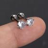 1 Pair 4Mm Multicolor  Stud Earrings For Women Ear Bone Nail Cartilage Ea