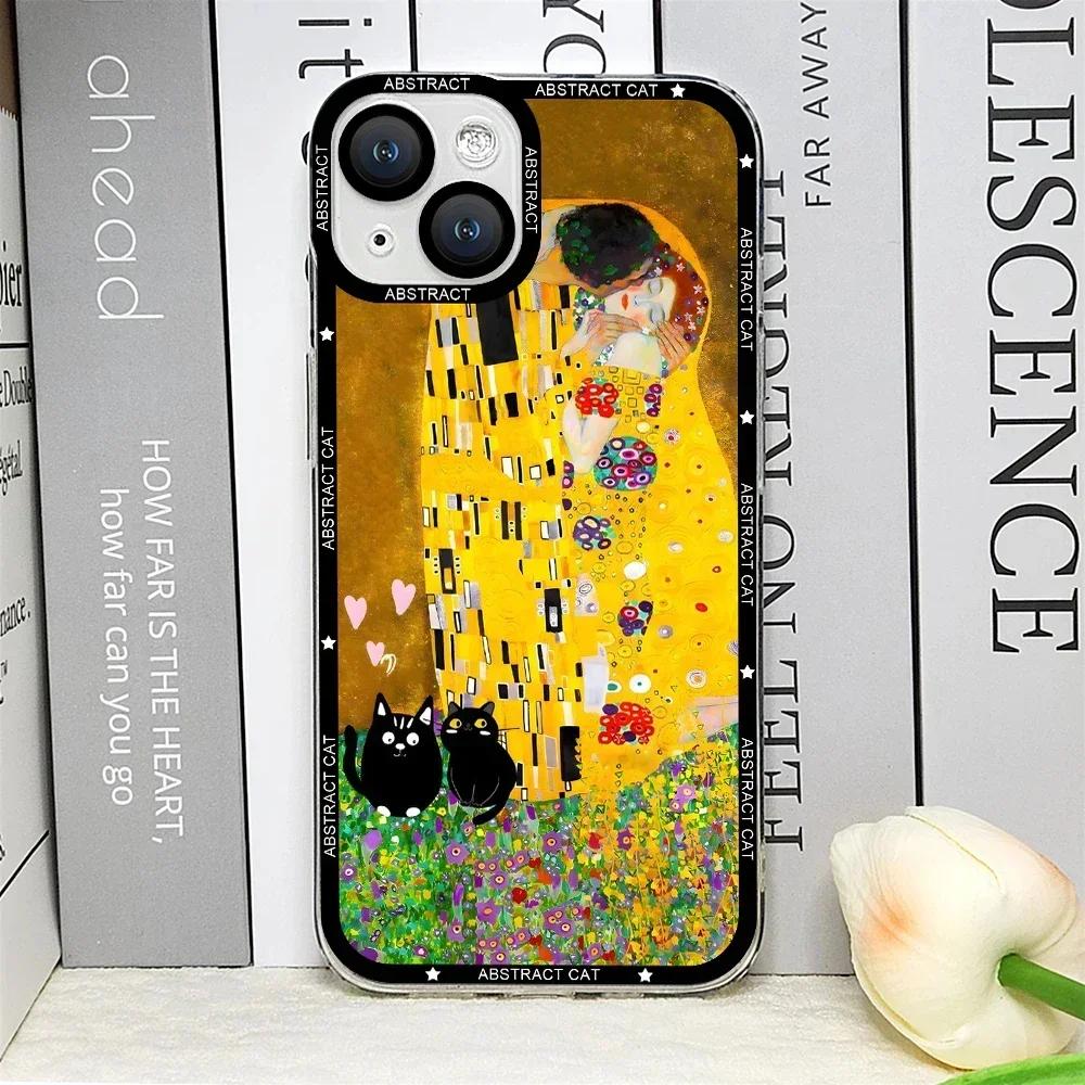 

Van Gogh Oil Painting Cat Phone Case For iPhone 17 16 15 11 12 14 13 Pro Max Mini X XS XR 7 Plus 16E Air Shockproof Cover Fundas iPhone 7 Plus