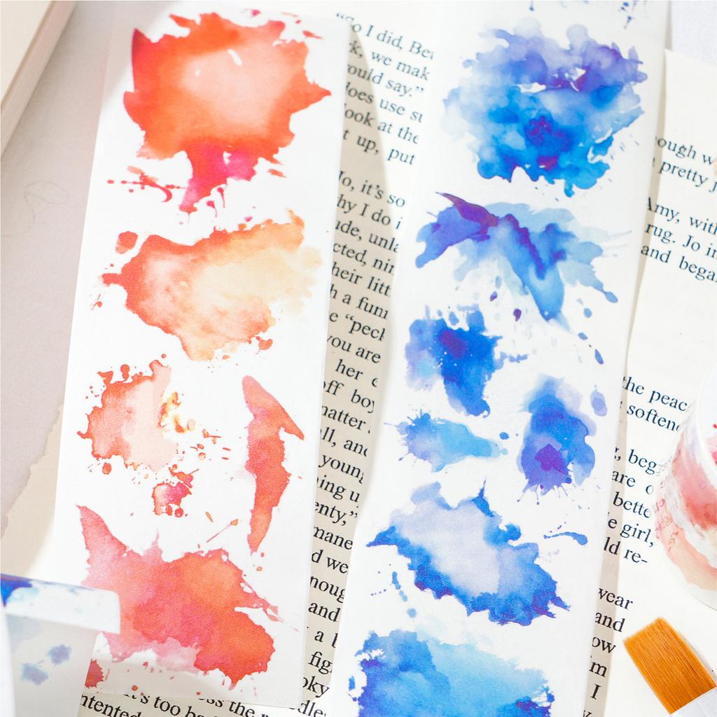 1pcs/1lot Decorative Adhesive Tapes Watercolour Masking Tapes Junk Journal Scrapbooking Stikcers Paper Japanese