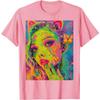 Vibrant Neon Girl Butterfly Graphic Tshirt Men Casual Oneck Print Short Sleeve Tee