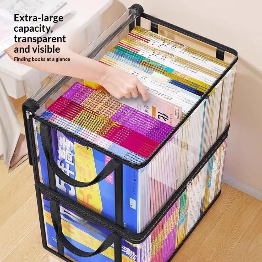 2 Stück Große Transparente PVC-Aufbewahrungsbeutel, Robuste Dicke Kunststoff-Aufbewahrungsboxen für Kleidung Decken Spielzeug, Faltbare Aufbewahrungsbehälter für Umzug und Kleiderschrank