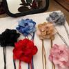 Weaving Waist Belt for Women Bohemian Style Braided Dress Belt with Flower
