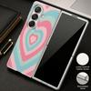 Cute Love Hearts Print Case For Samsung Z Fold 8 Ultra 7 6 5 Luxury Plating Leather Skin Hard Phone Cover For Galaxy Z Fold8 Fold7 Fold6