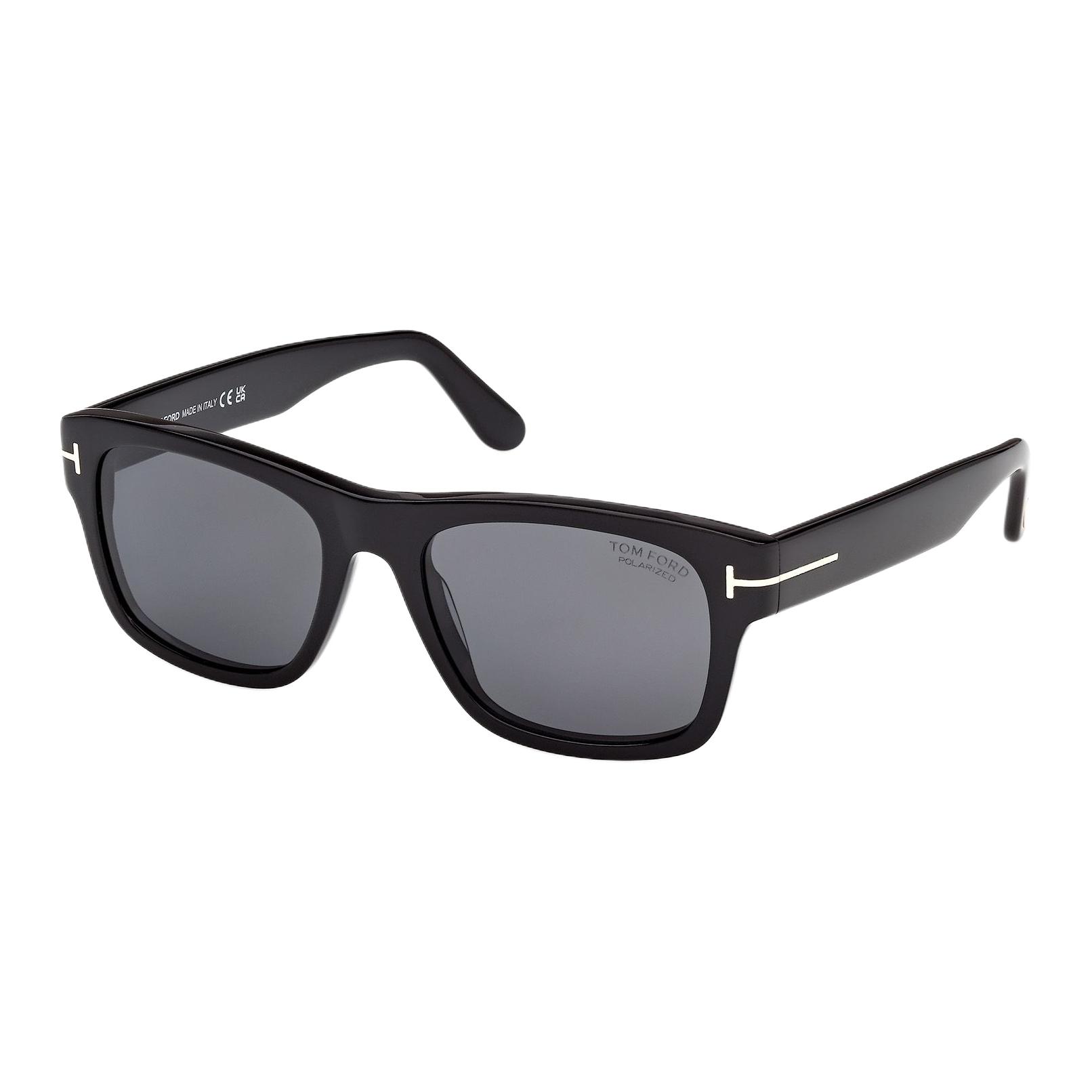 

TF Mirror Leg Brand Logo Square Sunglasses Unisex sunglasses Black FT1303-01D 55,Black