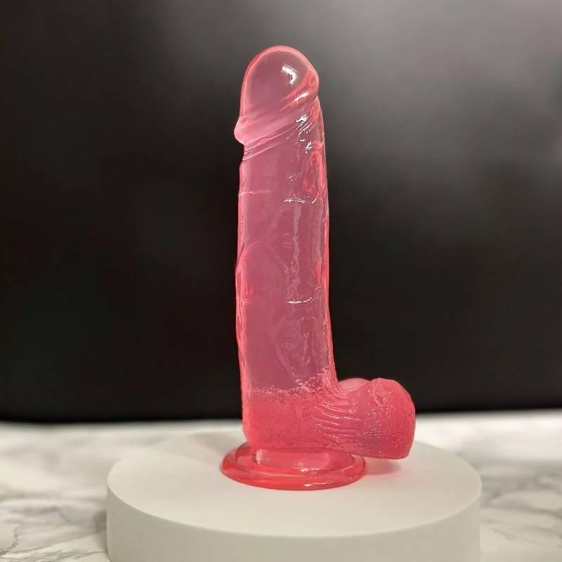 Premium Tpe Crystal Clear Dildo For Women Available In Multiple Sizes And Vibrant Colors For Satisfaction