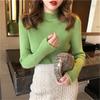 Women's Ruffle Half High Neck Long Sleeve Sweater - Early Spring & Autumn Style