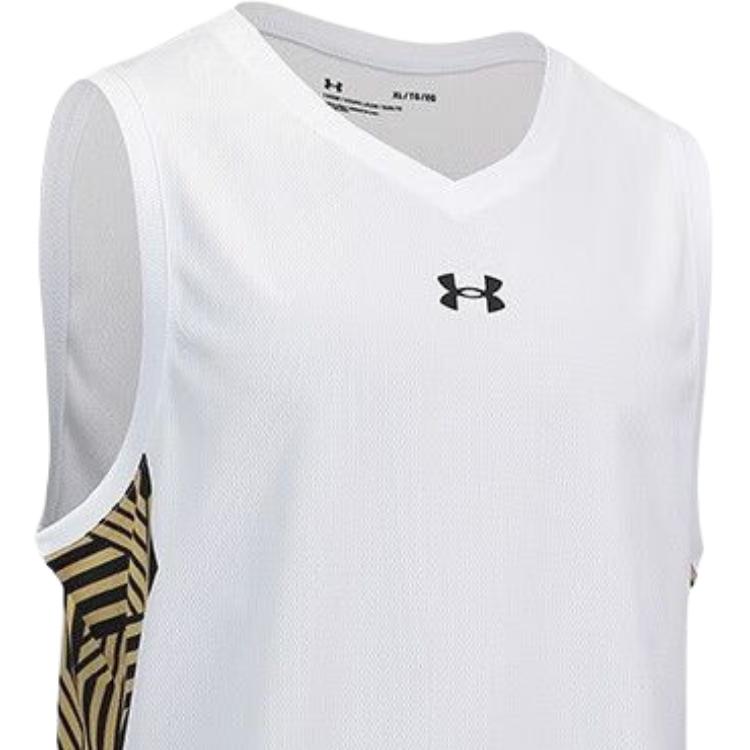 Under Armour Logo Print Knit Tank Top And Shorts Basketball Set Men Sets 23500101-100-+-21500206-001