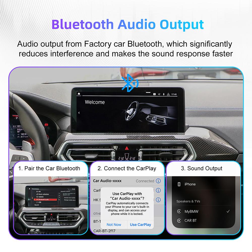 Wireless CarPlay Android Auto retrofit kit decoder box for  BMW EVO MGU ID5 6 7 System 1 3 5 6 7Seires X1 X2 X3 X4