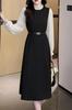 Spring Long Midi Long Dress with Stylish [Chubikime] Women's Dress, Dress, Sleeves, A-Line Belt, Slimming,