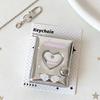 Silver Glossy Photo Cards Storage Book Clear Pocket Album Keychain INS Mini Photo Album  Daily Use