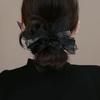 Women Hair Band Organza Bow Hair Rope Sparkling Rhinestones Decor Ponytail Holder Hair Styling Tool Hair Accessories