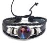 Bracciale Coppia Corda Mano 12 Costellazioni Multistrato Intrecciato Luminoso Gioiello, Unisex, San Valentino, Regalo di Compleanno