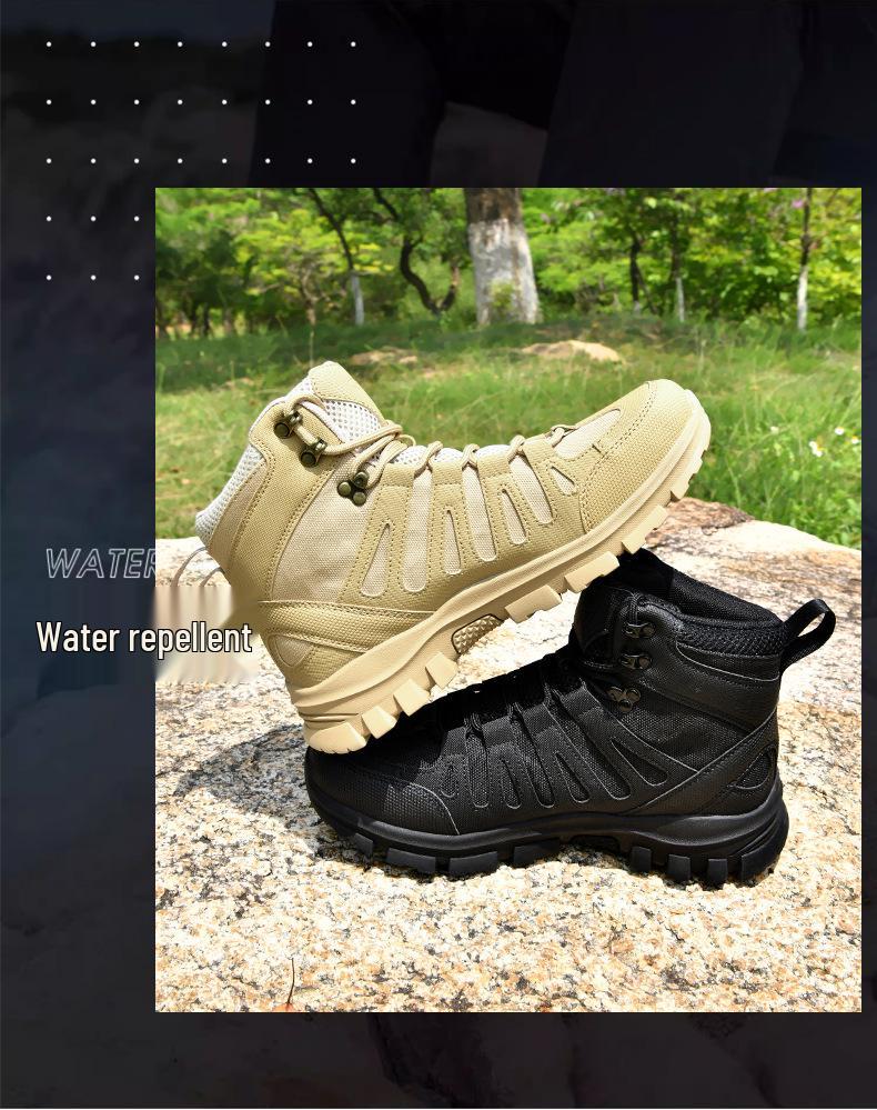 Men's Tactical Desert Combat and Mountaineering Boots for Outdoor Camping and Wilderness Sports