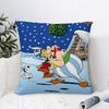 Cartoon A-Asterix And O-Obelix Pillow Case Plush Fabric Soft Double Sided Print Sofa Cushion Cover Throw Pillow Covers