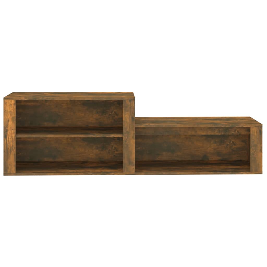 Shoe Cabinet Smoked Oak Finish 150 x 35 x 45 cm Particleboard