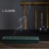 L CLOVER Incense Holder, Horizontal Storage with Lid, Stainless Steel Net, Buddhist Altar, Incense Burner, Incense Holder, Ceramic (Green)