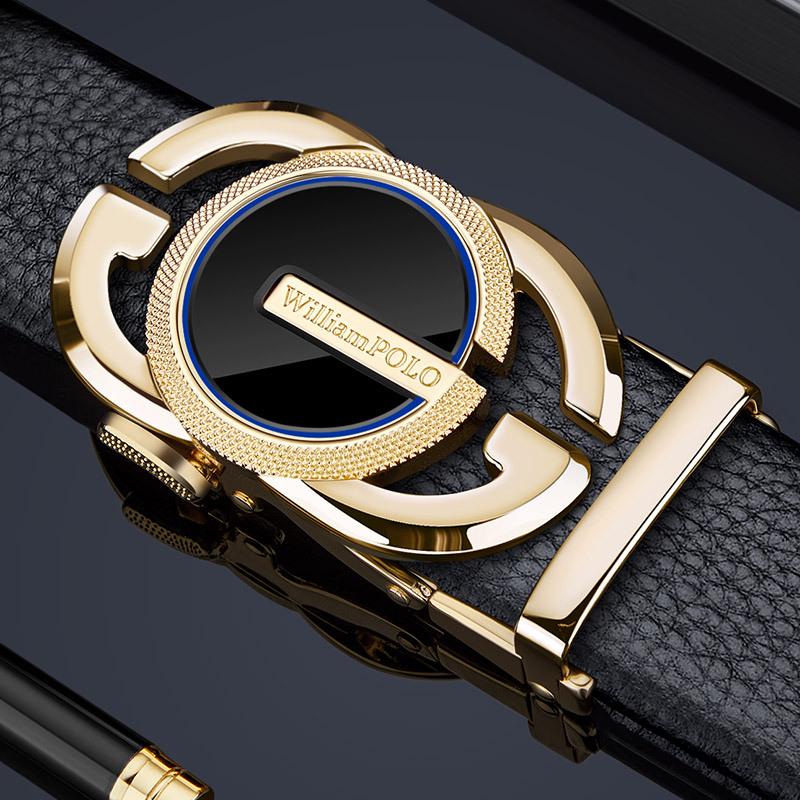 King Paul Men's High-End Genuine Leather Belt - Luxury Fashion Accessory for Young Men