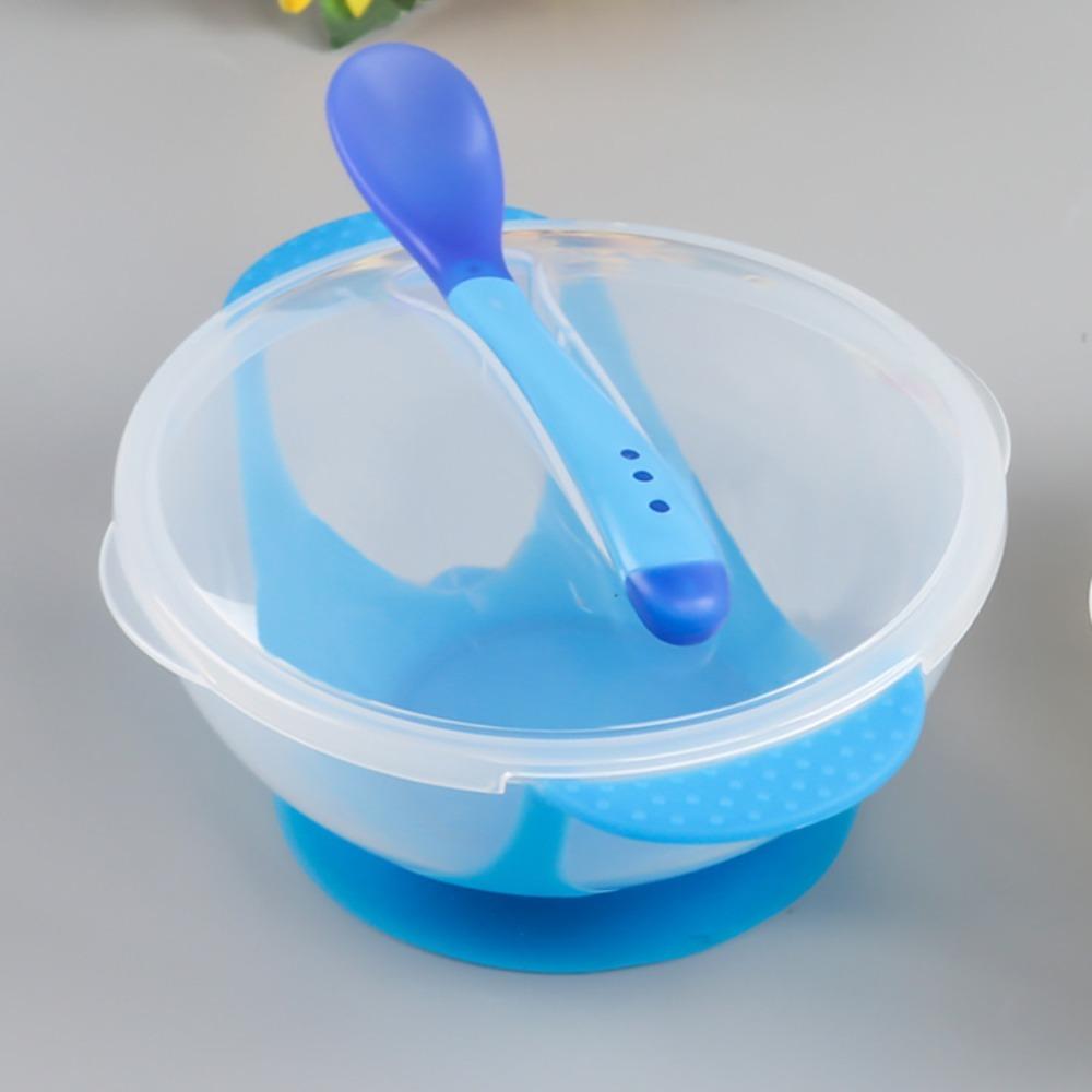 Baby Feeding Training Bowl Spoon with Suction Cup Tableware Set New Dinner Bowl  Baby