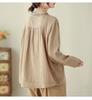 2025 Retro Art Women's Embroidered Lapel Shirt - Comfortable Spring Top