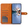 For Honor 200 Lite Phone Stand Case PU Leather Phone Cover with Gold Magnetic Buckle Decor