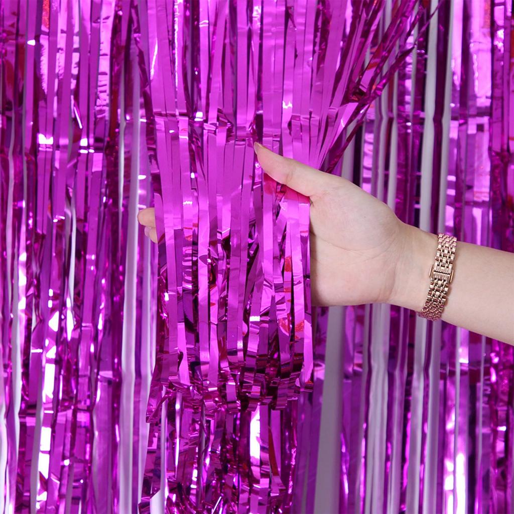 2/5 Pack Party Decorations Curtain Party Foil Fringe Birthday Decorations Photo Booth Streamer Theme Bachelorette Graduation Party Decorations