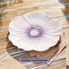 ZISIZ Purple Underglaze Floral Dinner Plate