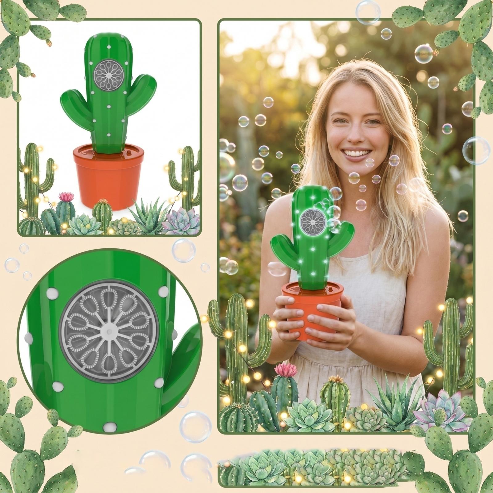

Cactus Bubble Machine, Bubble Blowing Toy, Light Emitting Bubble Machine, Potted Electric Lighted Outdoor Bubble Toy one size белый