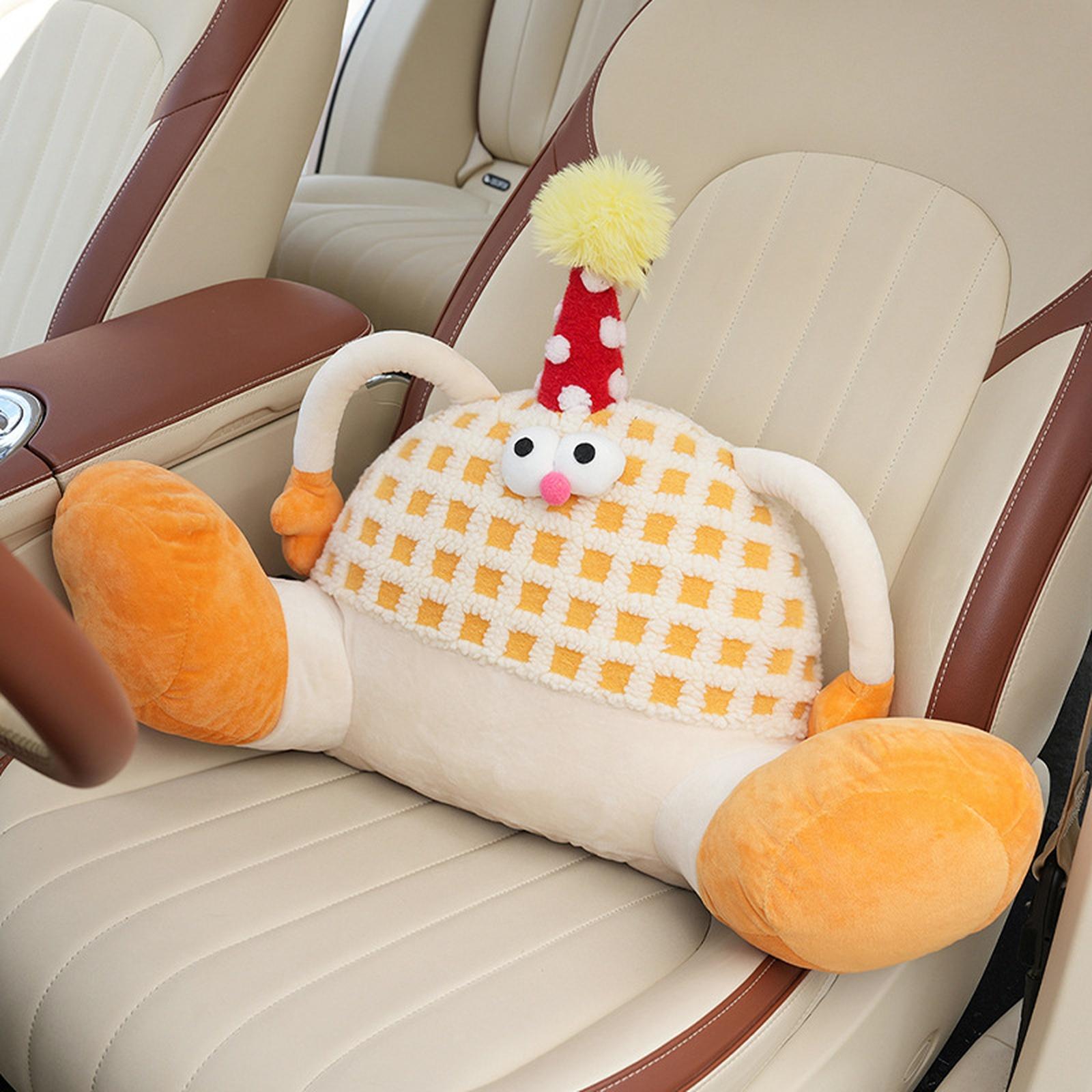 

Car Waist Pillow Car Headrest Cartoon Car Pillow Striped Plush Toy Car Neck Pillow Back Pillow Car Seat Cover One Size