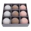 9PCS Velvet Ball Ornaments Shatterproof 8cm Flocked Tree Hanging Ball Decorations for Home Party Holiday Coffee Shop
