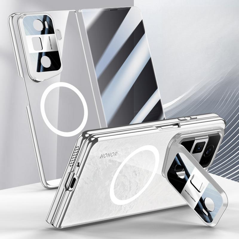 Geeignet für Honor Magicvs3 Handyhülle Folie Integriert Einfach All-inclusive Anti-Fall Ständer Magnetische Saugkraft Transparent Galvanisierte Schale