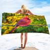 Rare Birds Print Large Oversized Beach Towel Highly Absorbent Microfiber Bath Towel Quick Dry Blanket for Kids and Adults Gift
