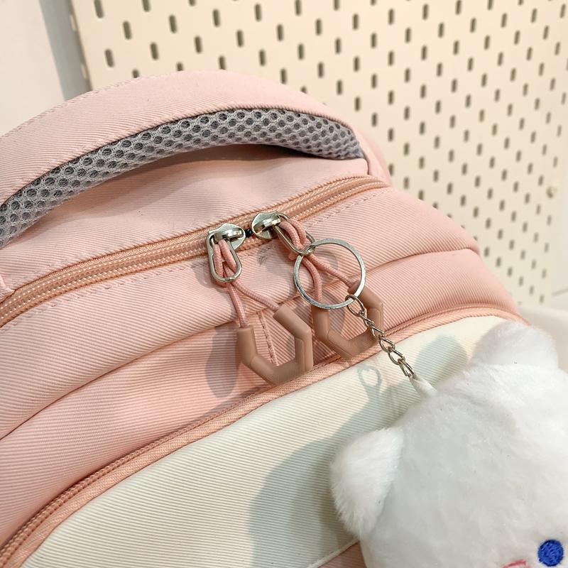 Large Capacity Junior High School Schoolbag Women's Color Contrast Backpack