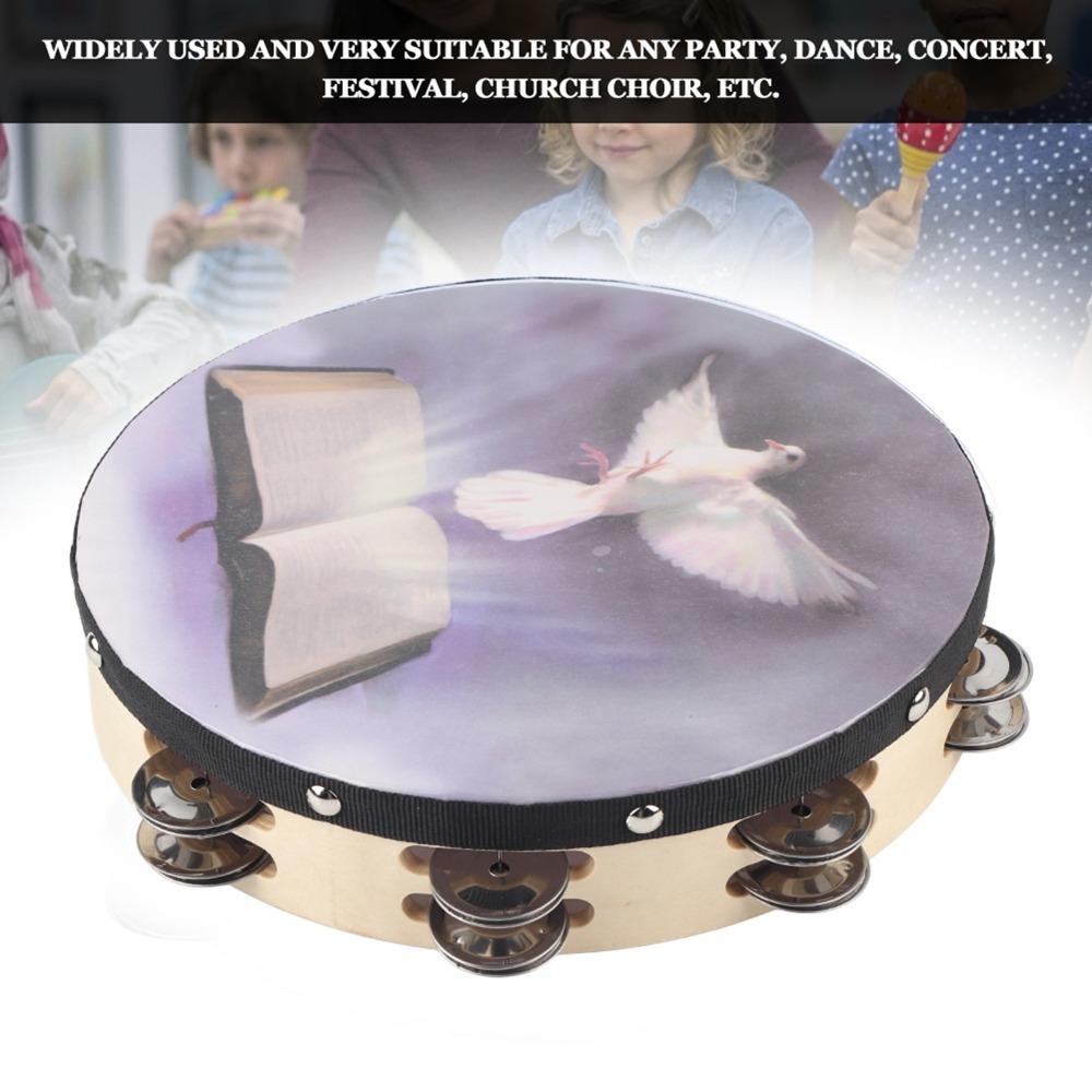 8/10 Inch Optional Size Tambourine Orff Instrument Early Childhood Music Training