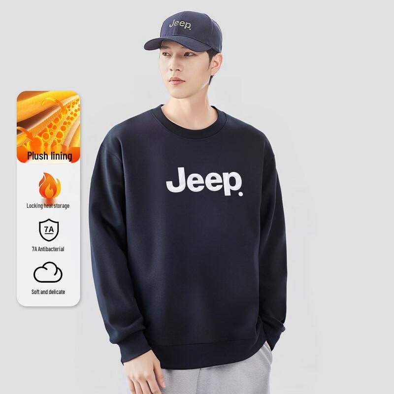 JEEP Men s 2025 A/W Round Neck Long Sleeve Sweatshirt 3XL