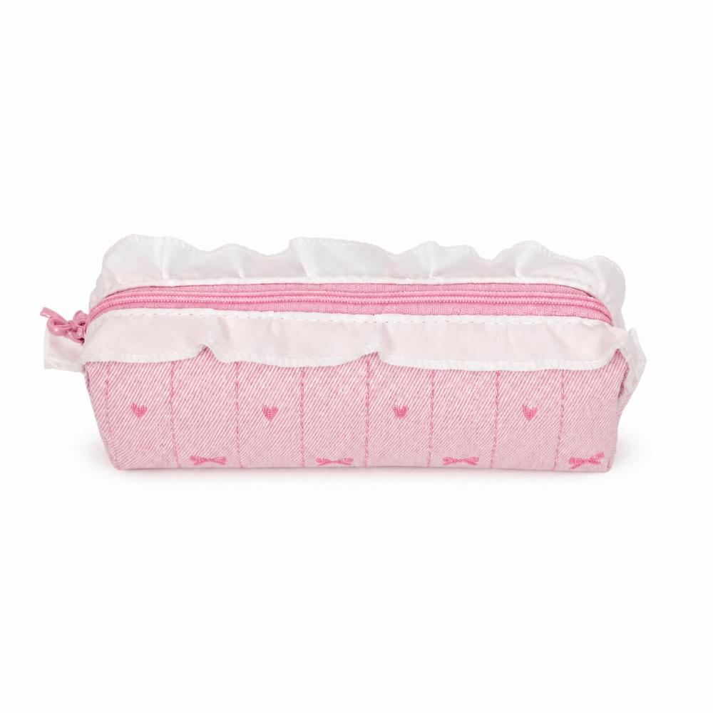 Ballet Pen Bag Bow Embroidery Stationery Bag Kawaii Pencil Case  Students
