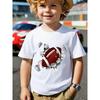 European sizes Boys' Short-Sleeve T-Shirt | Sports Theme, Football Print, Trendy Pattern Design, Soft and Comfortable, Crew Neck, Regular Fit