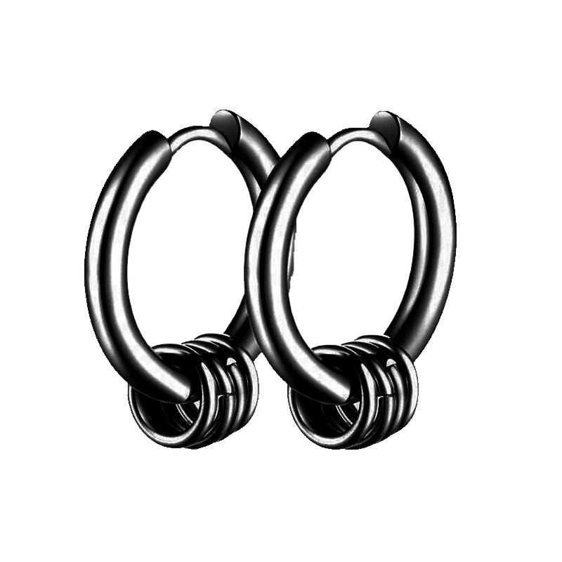 1 Paar Punk Edelstahl Runde Kreis Creolen Ohrringe Für Männer Frauen Nicht Verblassende Ohrringe Hip Hop Männlicher Schmuck