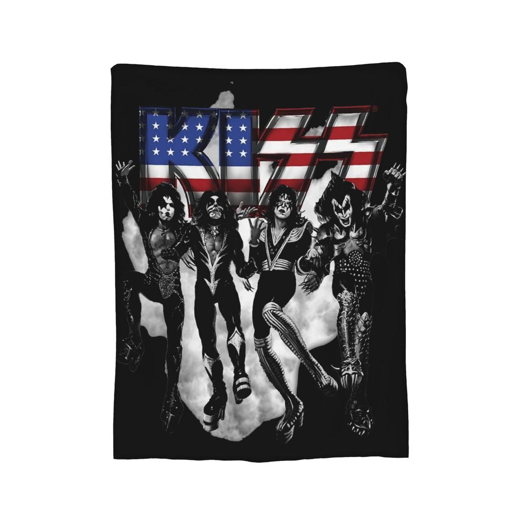 K-Kiss Band Blankets Fleece Decoration   Multifunction Ultra-Soft Throw Blanket for Sofa Outdoor Bedding Throws