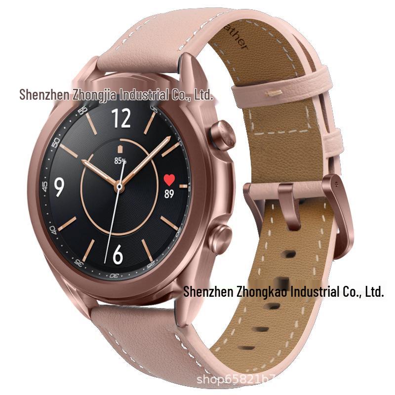 22mm Genuine Leather Strap for Samsung Galaxy 20, Huawei 46mm, and Xiaomi Sports Models