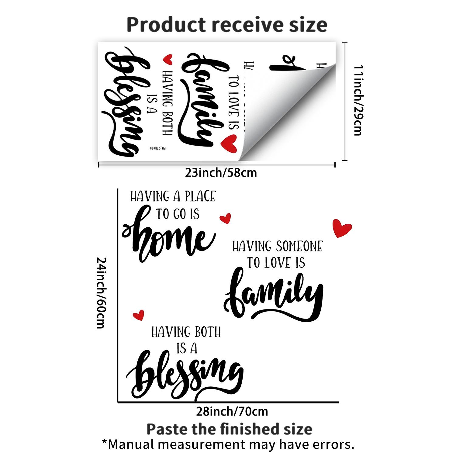 

Family Warm Theme Bedroom Living Room Entrance Stickers